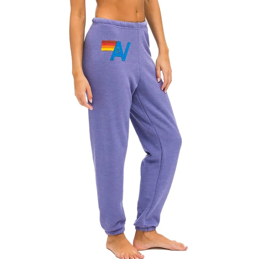 Aviator Nation Logo Stitch Sweatpants - LAVENDER